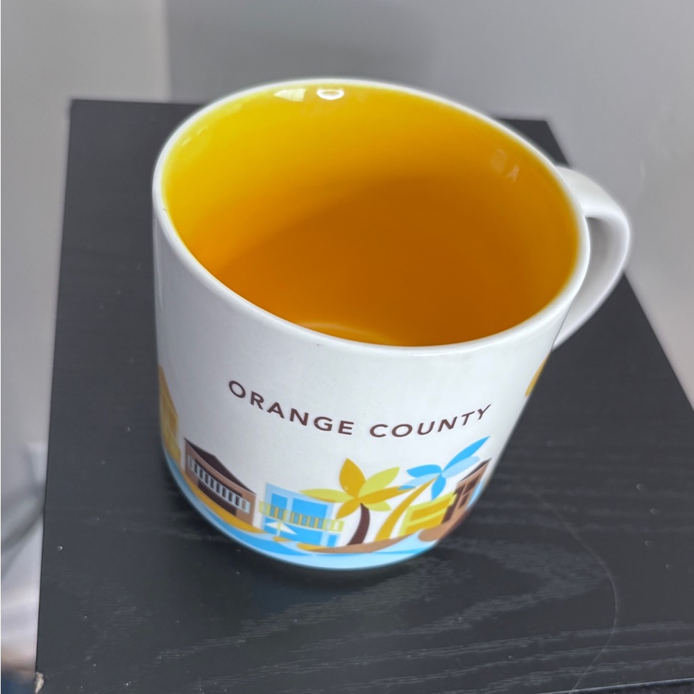 Starbucks Orange County Mug with Yellow Interior